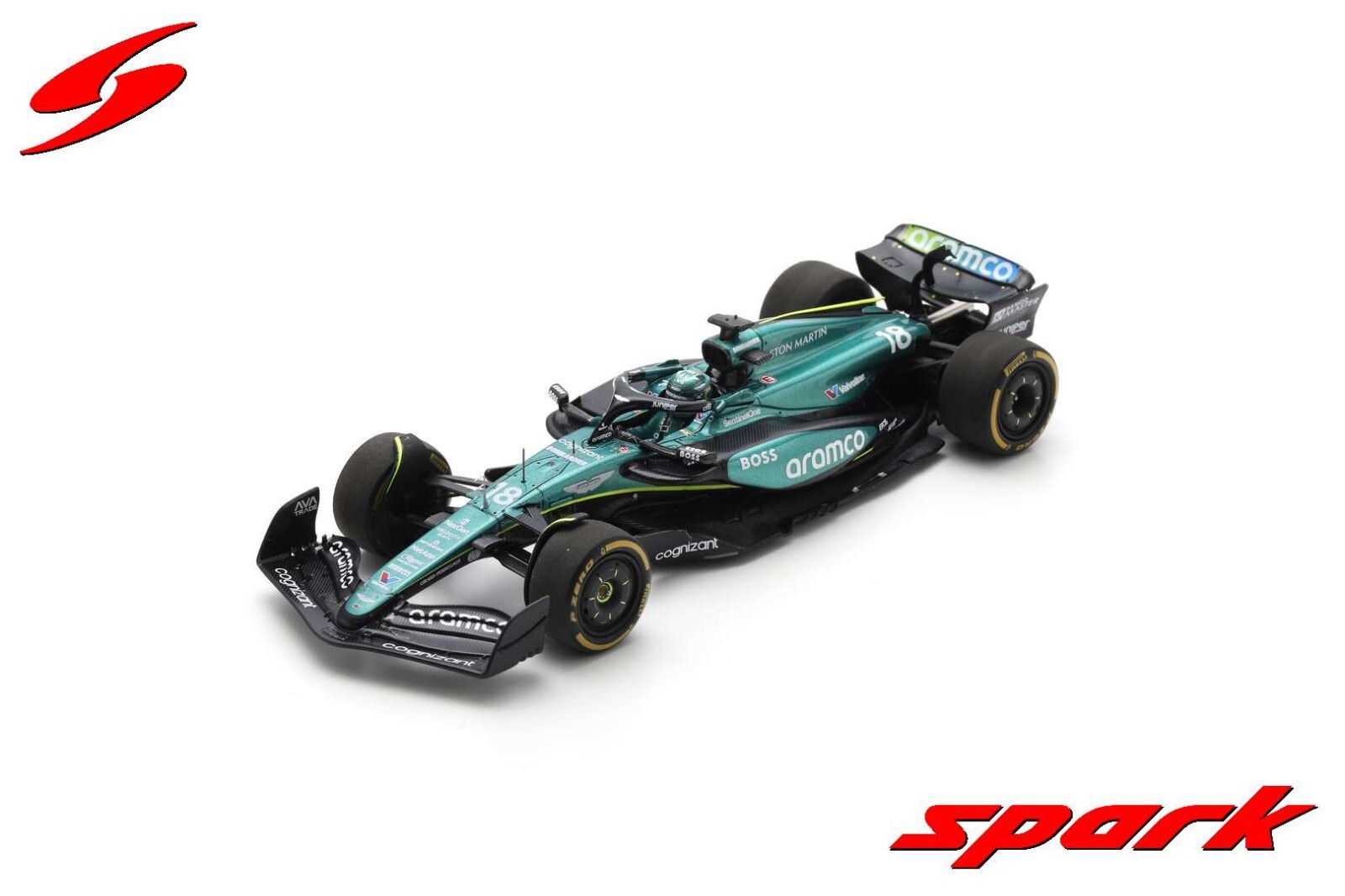 Déco bureau passionné F1 : miniature Aston Martin AMR24 Stroll Spark 1/43