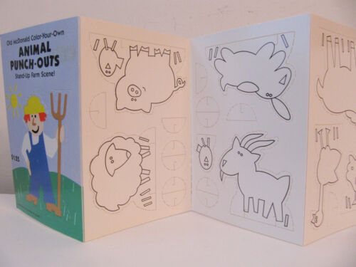 NEU 1990 Hallmark Color-Your-Own "Farm Animals" Standstanzer Posten von 16 - Bild 4 von 9