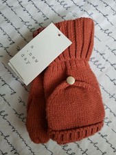 A New Day Women's Knit Flip-Top Mittens One Size NWT