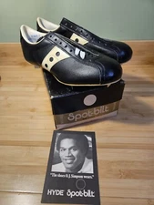 Vintage NOS Spot-bilt 210 Black Baseball Cleats Shoes Size 8 With Box OJ Simpson
