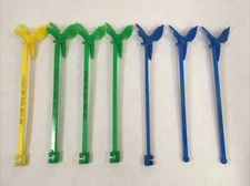 7 Corby's Blended Whiskey Parrot Cocktail Stirrers Vintage Set of Bird Swizzles