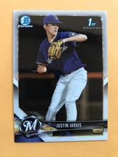 2018 Bowman Chrome Draft JUSTIN JARVIS 1st Bowman RC Los Angeles DODGERS BDC-104