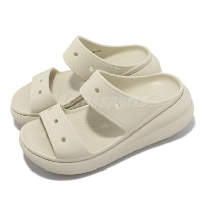 Crocs Classic Crush Sandal Bone Beige Men Unisex Casaul Slip On 207670-2Y2