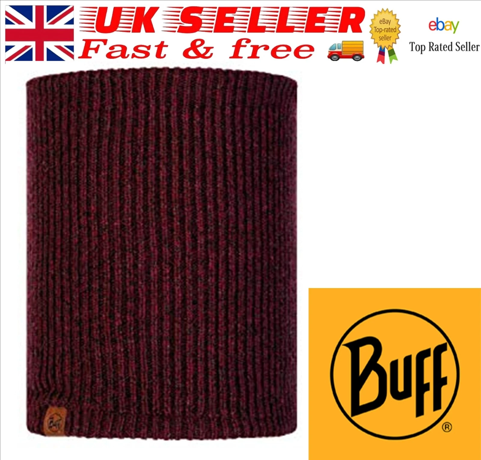 Buff Knitted & Polar Neck Warmer Lyne Maroon NEW
Opens in a new window or tab
