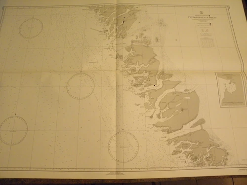  VINTAGE CHART,GREENLAND-WEST COAST,FREDERIKSHAAB SHEET
