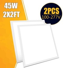 2 Pack 2X2FT LED Panel Light 45W Drop Ceiling Troffer Flat Fixtures 5000K White