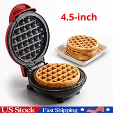 Commercial Electric Non-Stick Belgian Waffle Maker Iron Breakfast Sandwiches Min