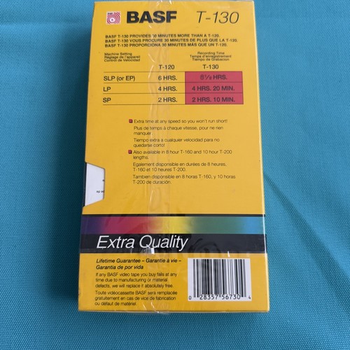 BASF 6 1/2 hour T-130 extra quality VHS videotape - Picture 2 of 2