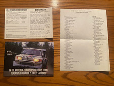1987 Peugeot Full Line Foldout Sales Brochure - 1985 & 1986 World Rally Champion