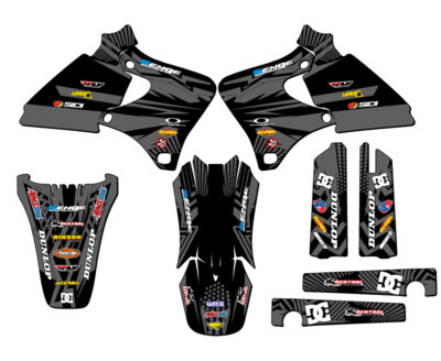 1998-2002 YZ 426 F MAYHEM Black Senge Graphics Kit Compatible with