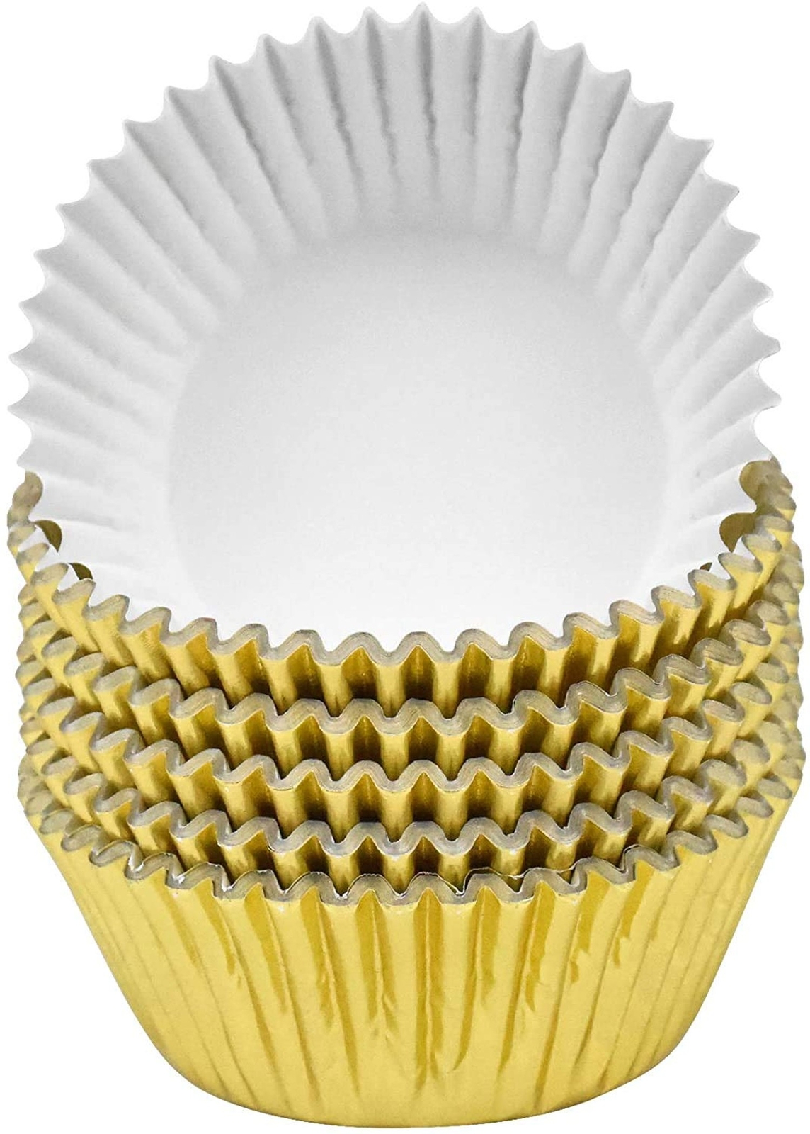 Kissral 100PCS Metallic Foil Baking Cups for Cupcakes Muffins and Desserts
