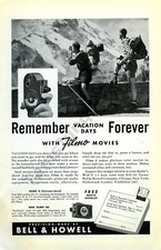 1939 Bell  Howell Filmo Movie Camera Old Print AD Unique Gift Idea  754 