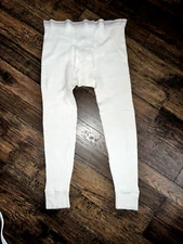 VTG  Northwest Territory Long Johns Mens M 34/36 Beige Thermal Base Layer