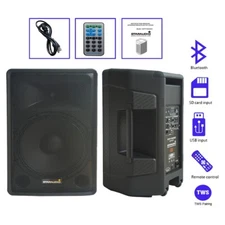 15" PA Active Speaker 2-Way Powered Audio Speaker Karaoke Pro KTV  TWS Speaker