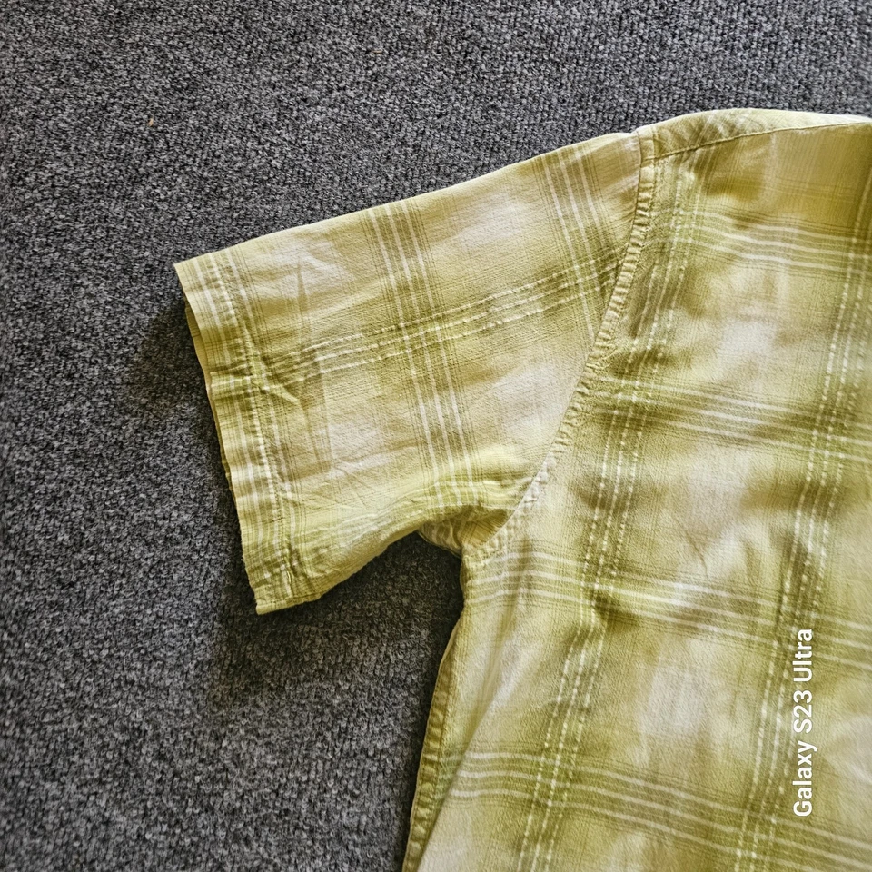 Horny Toad Shirt Mens Large Green Plaid Short Sleeve Button Classic Casual Basic - Image 4 of 4