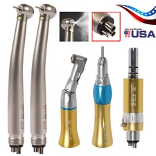NSK Style Dental E-generator LED High/ Low Speed Turbine Handpiece Kit 4 Holes