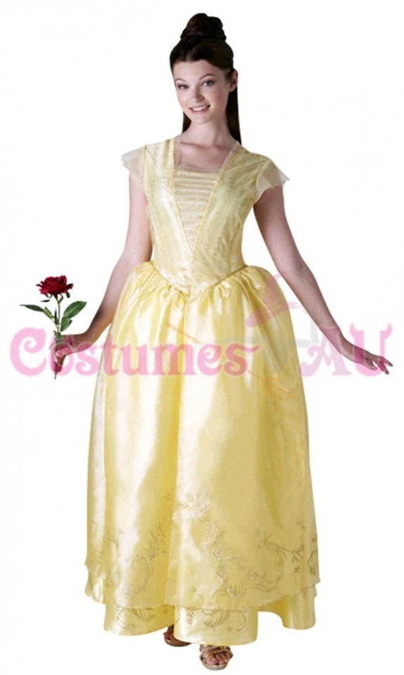 Disfraz de Princesa Bella de lujo Disney Live Action La Bella y la Bestia Vestido Foto 2 de 3
