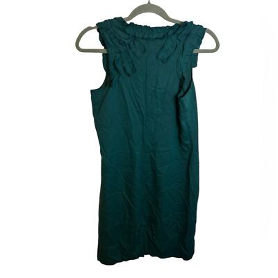 Banana Republic Emerald Green Floral Appliqu Silk Dress Women's Size 6 |  eBay