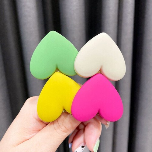 Women Kids Girls Large Double Heart Hair Clip Accessories Hairpins Barrettes - Picture 5 of 11