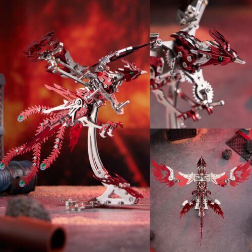 3D Metal Puzzles Model: DIY Assembly Mechanical Phoenix Bird Building Block Gift - Picture 2 of 9