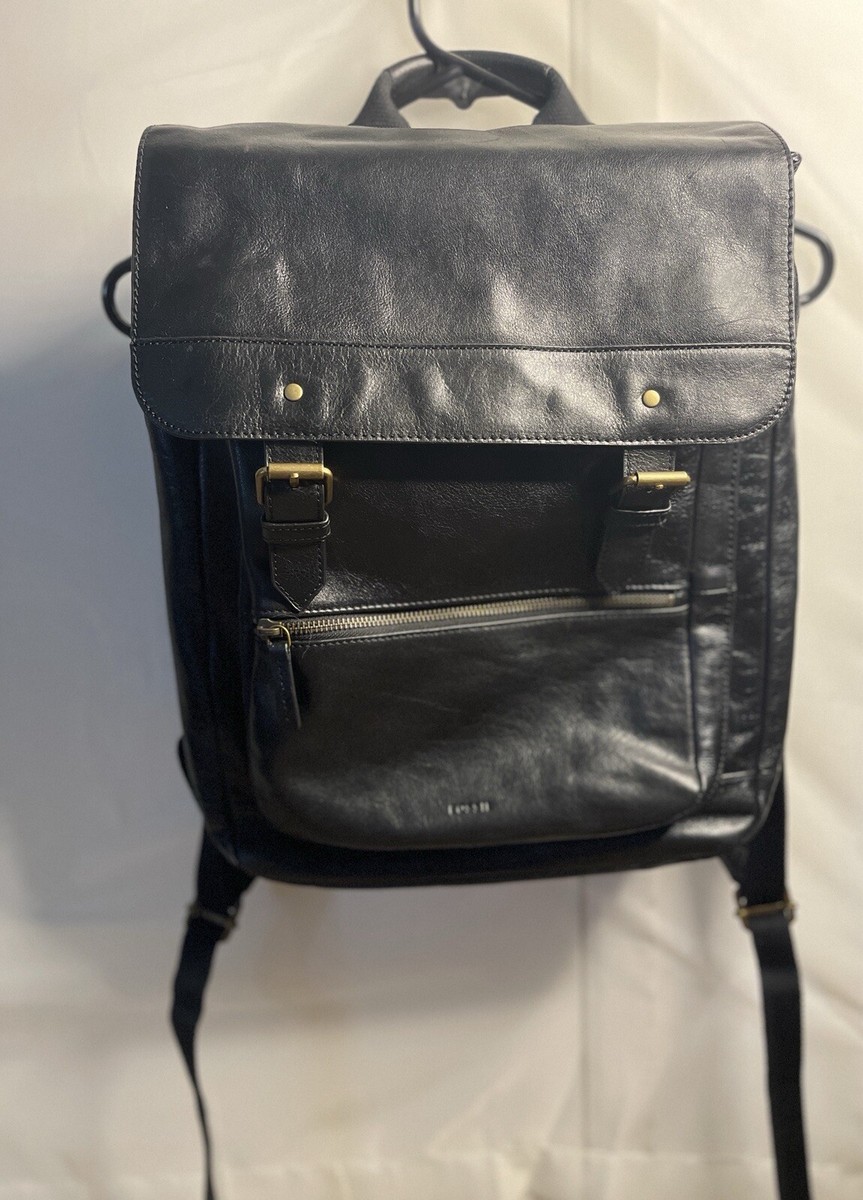 Fossil Black Leather Backpack (rarely used) Fossil black leather women main image 3
