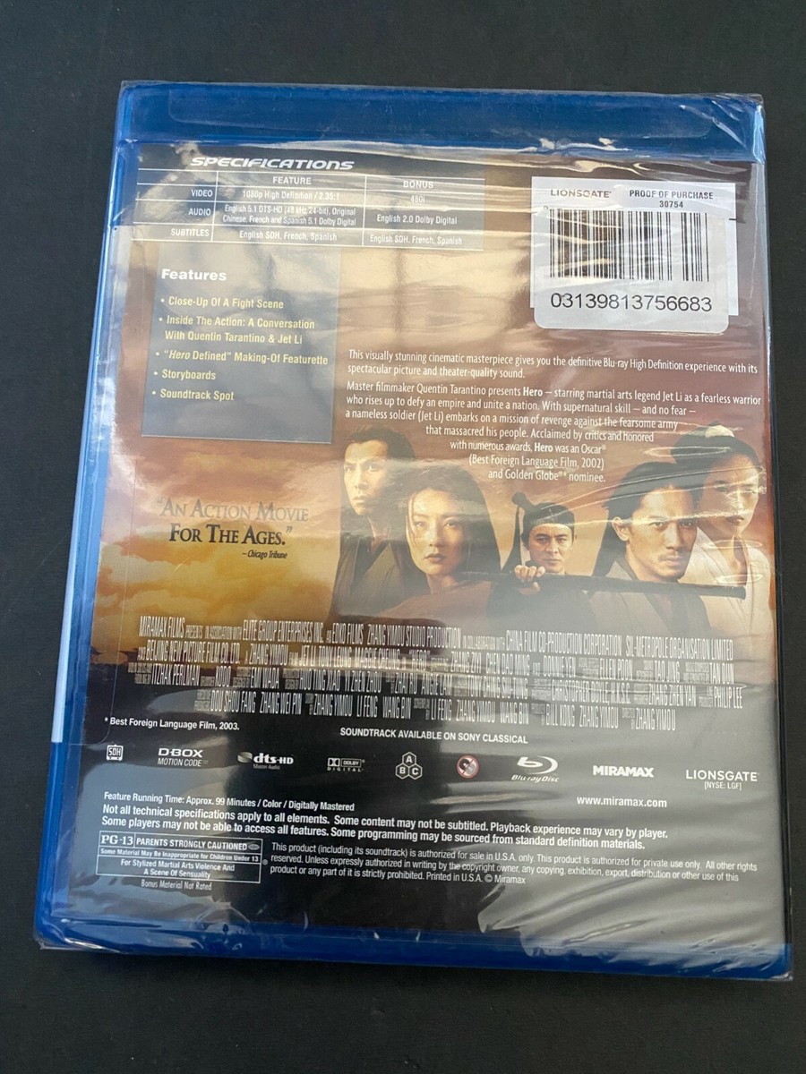 Buy Hero (Blu-ray Disc, 2010, 2-Disc Set) online | eBay