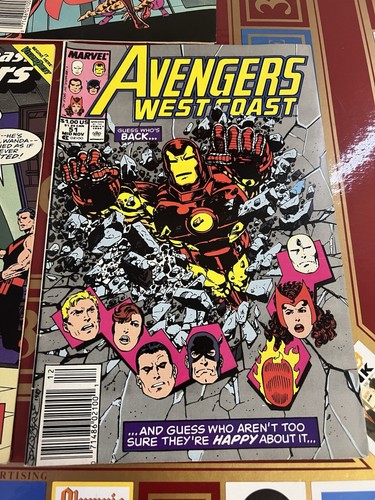 Vintage Avengers West Coast Comic Lot 1980s Era Iron Man Scarlet Witch Etc - Picture 6 of 16