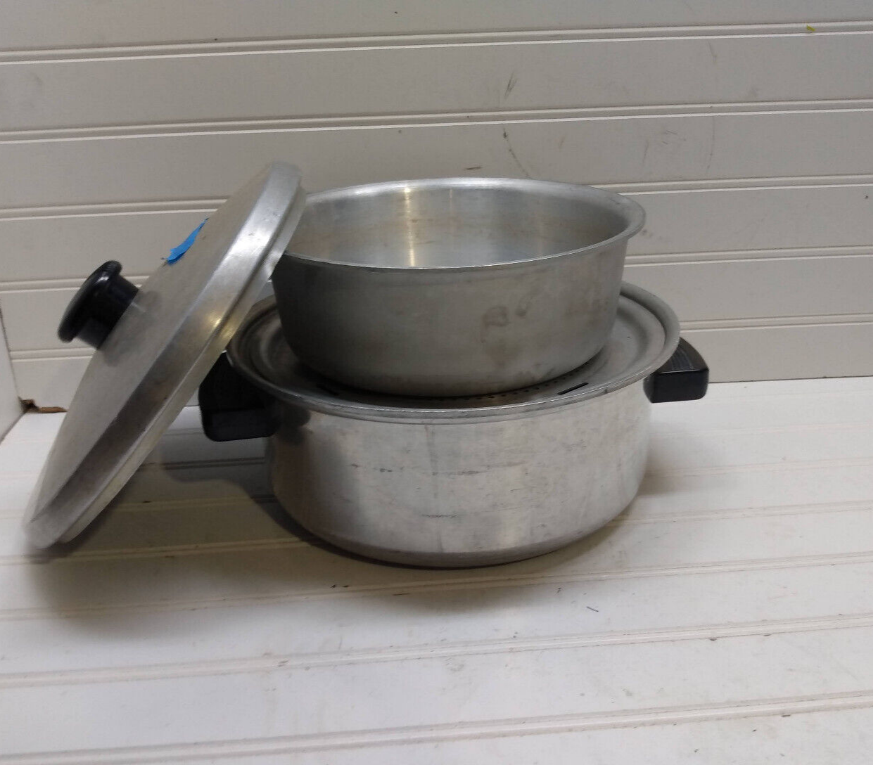 KitchenCraft Kitchen Craft 4Qt Aluminum Stock Pot Steamer Pan Double