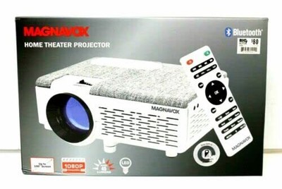 MAGNAVOX MP604 Home Theater Projector, LCD, HDMI, VGA, USB, 1080p, 140 Lumen