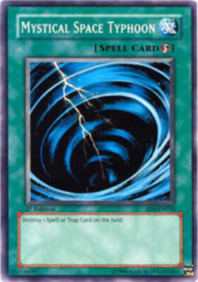 Mystical Space Typhoon - SD4-EN016 - Common - 1st Edition x1 - Moderately Played
