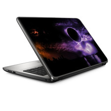 Laptop Skin Wrap Universal for 13 inch - Eclipsed Moon purple sky