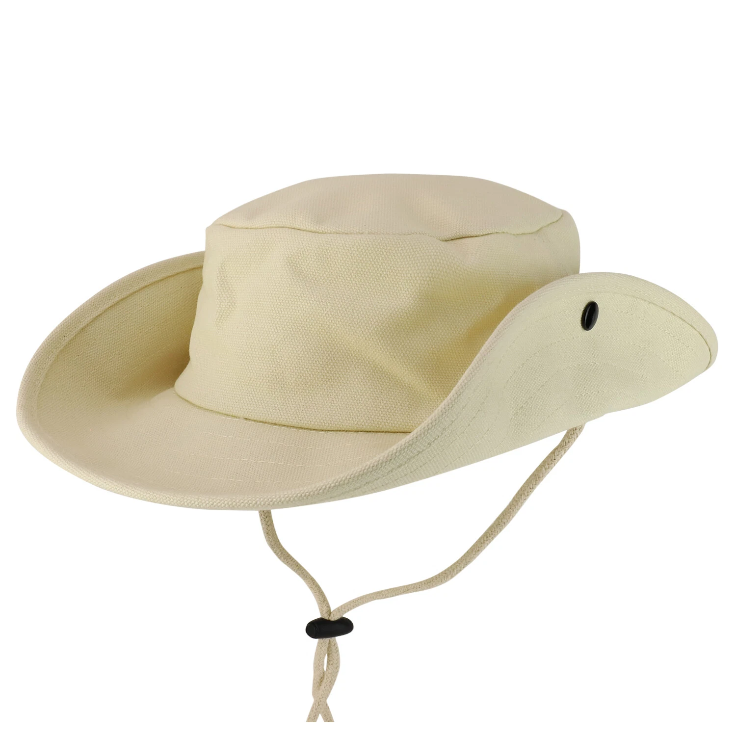 Cotton Canvas Snap Brim Wide Brim Outdoor Sun Hat - Free Shipping