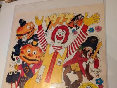 1974 McDonalds Oversized Calendar Ronald McDonald | eBay