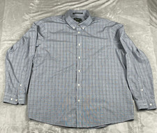 Eddie Bauer Button Down Shirt Mens Plaid 2XL XXL Black Relaxed Fit