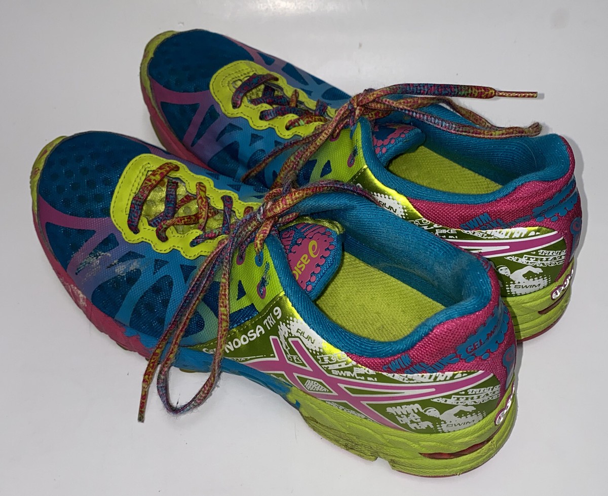 Asics Women's Gel-Noosa TRI 9 Neon Bike Run Shoes Sneakers T458N