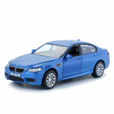 1:36 Scale BMW M550i Model Car Diecast Toy Vehicle Pull Back Black Blue Kids