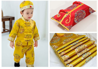Neu Baby Unisex Tang Anzug Traditionell Kaiser Chinesisches Neujahr Kleidung 4-teiliges Set
