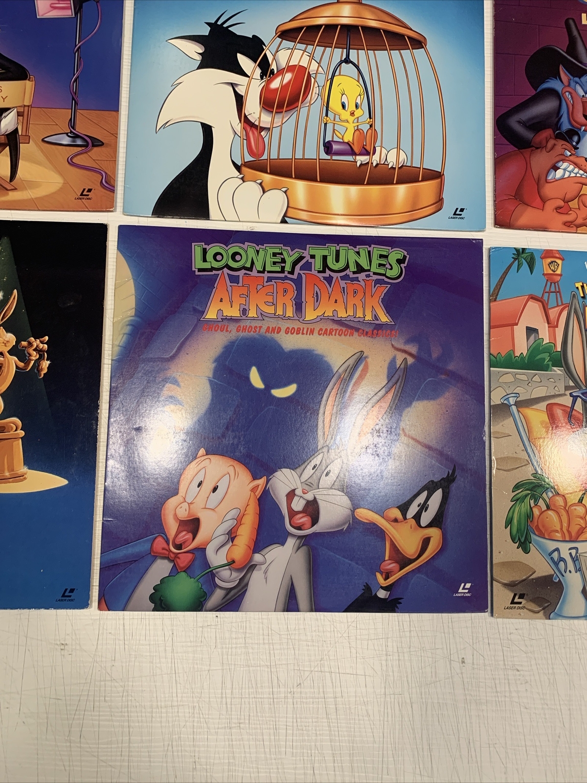 Lot of 8 LOONEY TUNES Laserdisc After Dark Bugs Bunny Sylvester