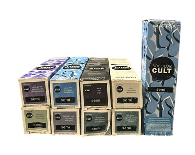 Lot of 9 Matrix Socolor Cult  Semi Permanent Hair Color 4 fl oz
