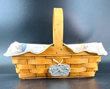 Longaberger American Cancer Society 2000 Century  Basket W/ Liners & Tie On