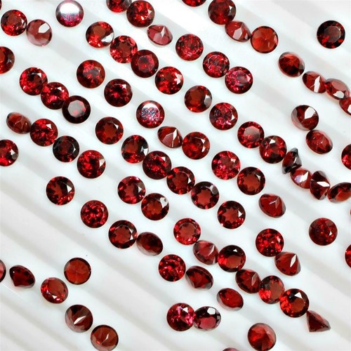Wholesale Lot 3mm Round Cut Natural Mozambique Garnet Loose Calibrated Gemstone - Picture 3 of 9