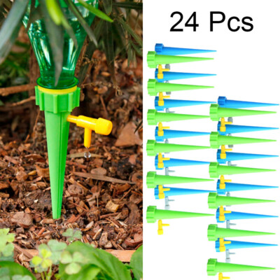 24pcs Self-Watering Automatic Garden Watering Devices with Flow Control Valve 