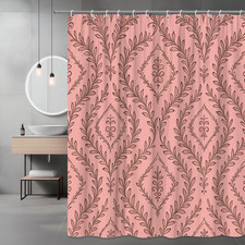 Elegant Pink Floral Shower Curtain for Stylish Bathroom Decor
