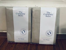 Legends Hotel Tan Velvet Flannel Standard Shams (2) NIP