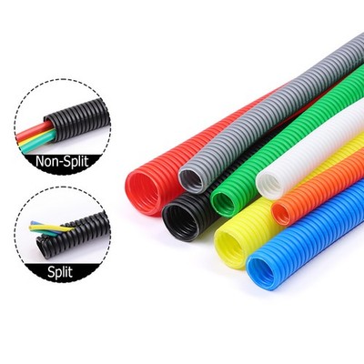 Conduit Spilt Cable Tidy Flexible Tube Convoluted Protection Tubing PP Non Split