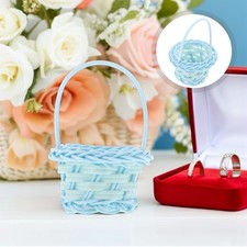  10 Pcs Handgeflochtener Blumenkorb Mit Henkel Kleiner Aufbewahrungskorb