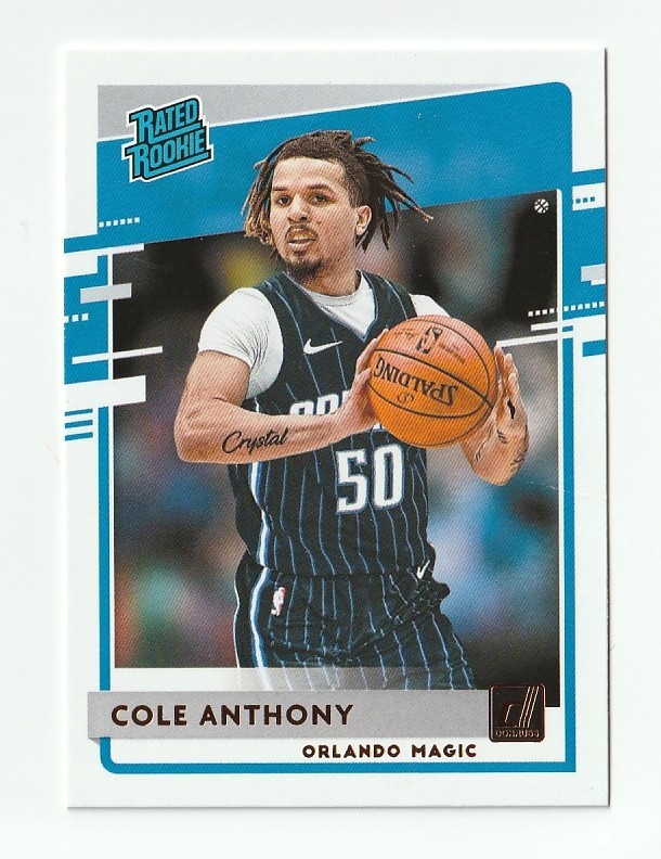 2020-21 Panini Donruss Rated Rookie #208 Cole Anthony RC Orlando Magic