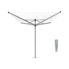 Brabantia Lift-O-Matic 50m 4 Arm Rotary Airer Dryer With Ground Spike Garden New