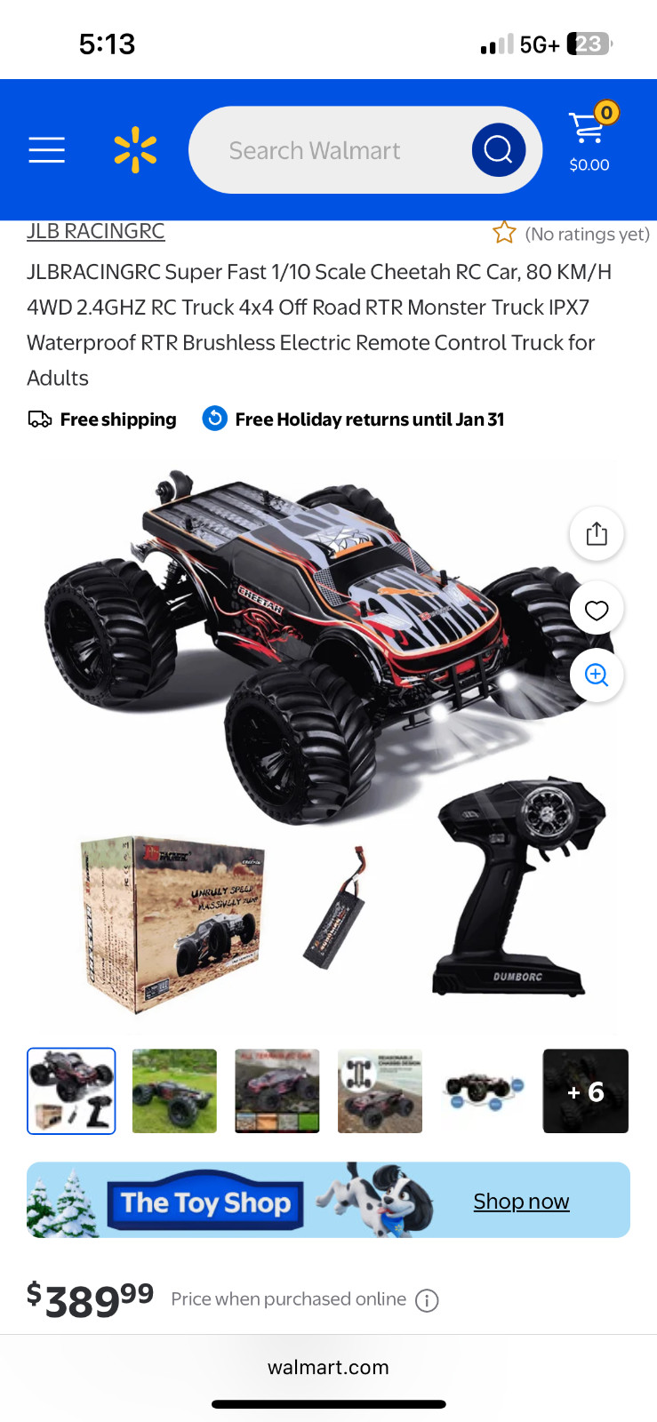 JLBRACINGRC 1/10 Brushless RC Car for Adults,Fast 50+ mph High Speed RTR RC Truc