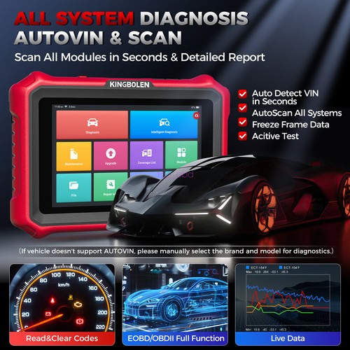 2026 KINGBOLEN K8 PRO Bidirectional Scanner Car OBD2 Diagnostic Tool ECU Coding